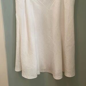Chaps White Linen Skirt Sz 16